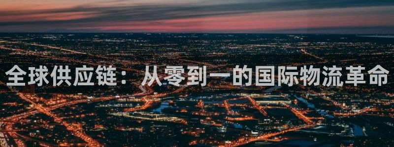 狗子28黑款：全球供应链：从零到一的国际物流革命